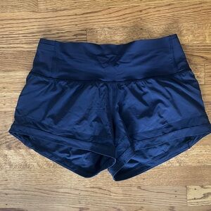Lululemon Athletica Blue Athletic Shorts Moisture-Wicking Lightweight